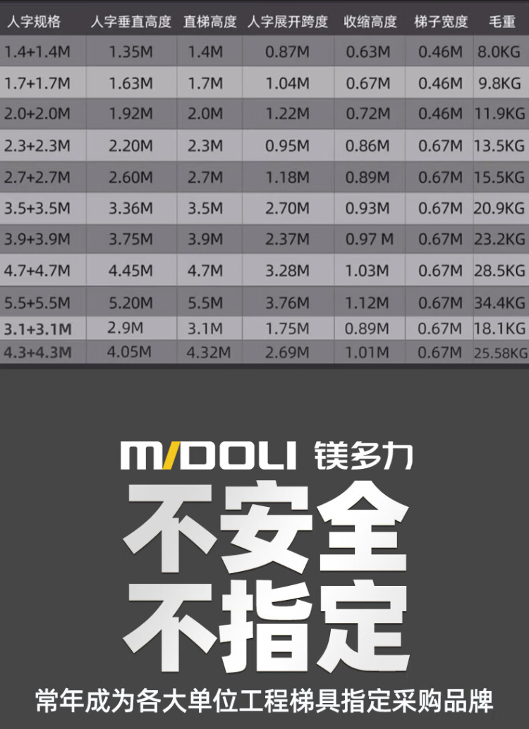 伸缩梯子多功能人字梯铝合金工程加厚可折叠升降登高便携家用直梯 人字梯
